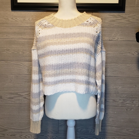 Free People ​Devon Striped Sweater Size L - Picture 1 of 10